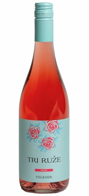 Velkeer Tri ruže Frizzo 0,75L, r2024, sytper, ruz, plsu, sc