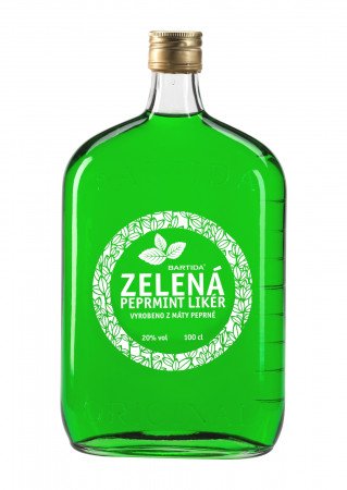 Bartida Zelená Pepermint likér 20% 1L, liker