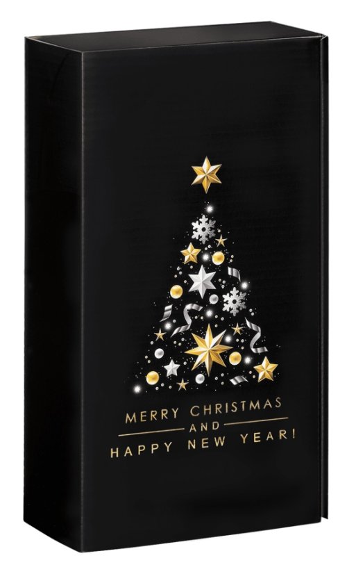 Darčeková krabica Best Wishes na 2 fľaše 360x192x95 mm