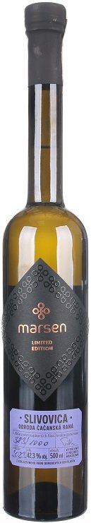 Marsen Slivovica odroda Čačanská raná alk. 42,3% 0,5L, ovdest