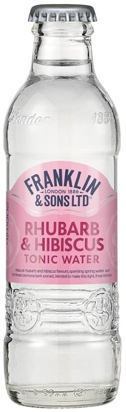 Franklin & Sons Tonic Water Rhubard & Hibiscus 200ml, nealko, sýtený nápoj 0,2L, sklo