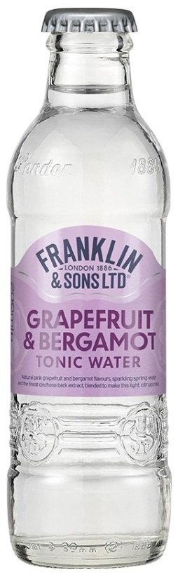 Franklin & Sons Tonic Water Grapefruit & Bergamot 200ml, nealko, sýtený nápoj 0,2L, sklo