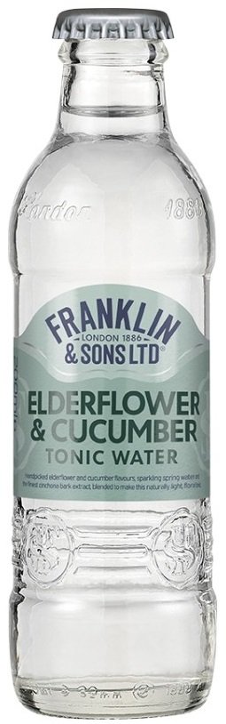 Franklin & Sons Tonic Water Elderflower & Cucumber 200ml, nealko, sýtený nápoj 0,2L, sklo
