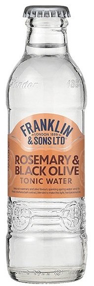 Franklin & Sons Tonic Water Rosemary & Black Olive 200ml, nealko, sýtený nápo 0,2L, sklo