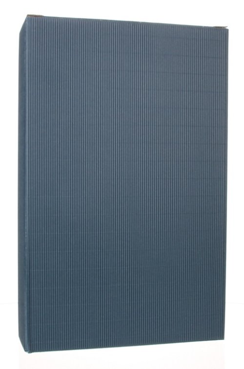Darčeková krabica vlnitá lepenka modrá na 3 fľaše 363x78x235 mm