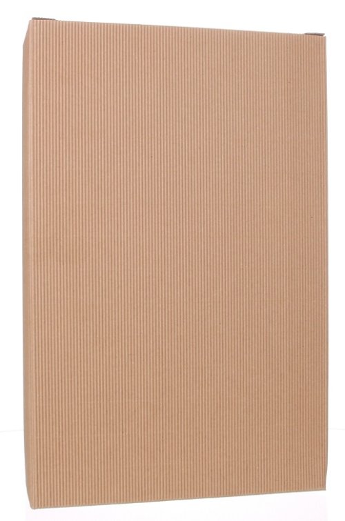 Darčeková krabica vlnitá lepenka natur na 3 fľaše 363x78x235 mm